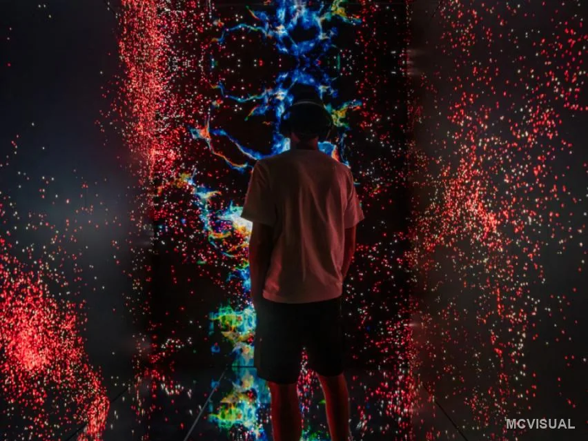 Immersive attraction, Bulgaria — Three-sided P1.86 room visitors walk into