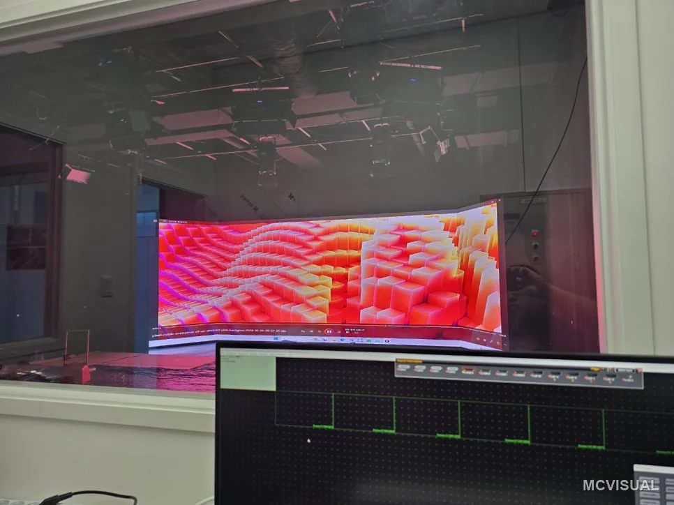 Video production studio, Doksan-dong, Seoul, South Korea — In use on a music video. 7680 Hz refresh is what makes this possible at normal shutter speeds — below that the sensor pi
