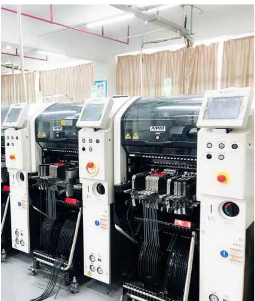 Panasonic NPMD3A high-speed LED mounters in production