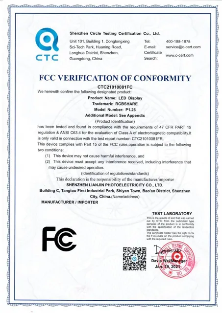 FCC, UL, ETL and NRTL: What a U.S. LED Display Buyer Should Verify